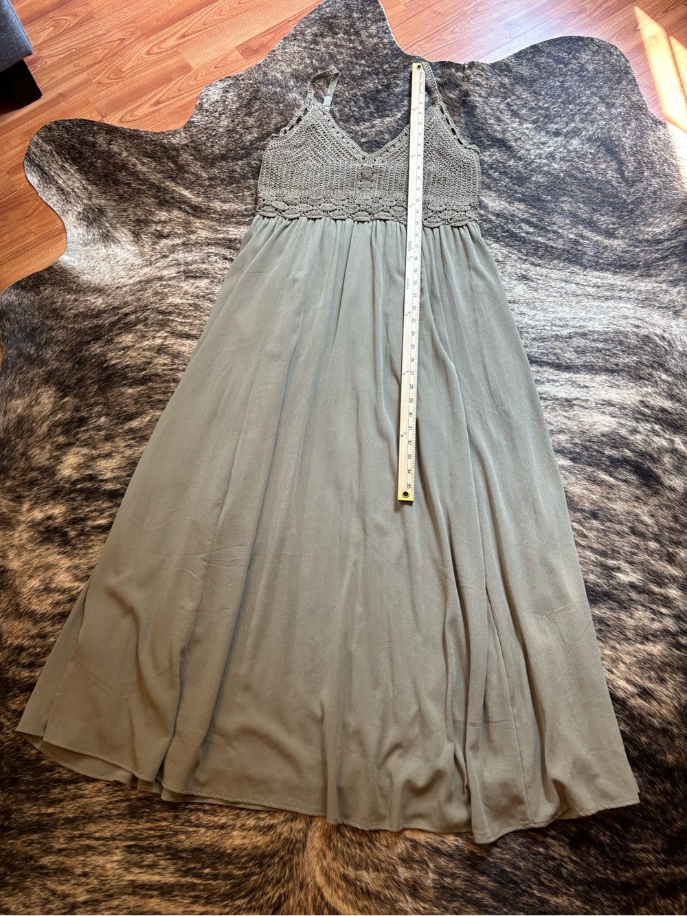 Torrid Festi Dress Size 00, Hunter Green, Crochet Top, Fits like size XL - Picture 8 of 8